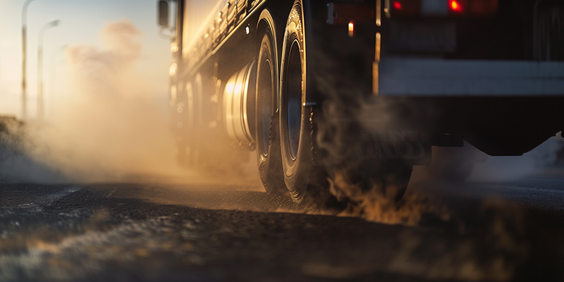 Truck exhaust gas 800x400